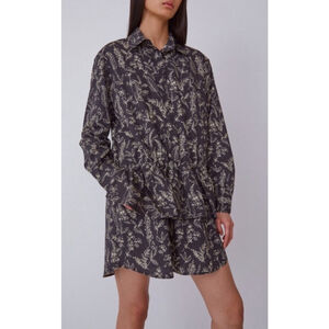 NWT Thakoon Women's Button Up Print Dress, Size 8, Black & White